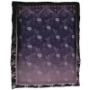 813 - Annalisa Giuntini - Cashmere Scarf with Flowers on Purple - Scarves and Foulard - Scarf of High Quality Luxury - Avvenice