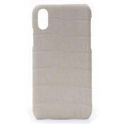 2 ME Style - Case Croco Beige - iPhone X / XS - Crocodile Leather Cover - Avvenice