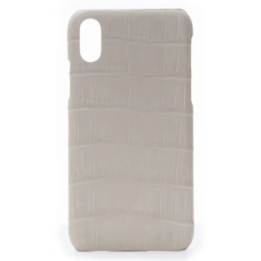2 ME Style - Case Croco Beige - iPhone XR - Crocodile Leather Cover - Avvenice