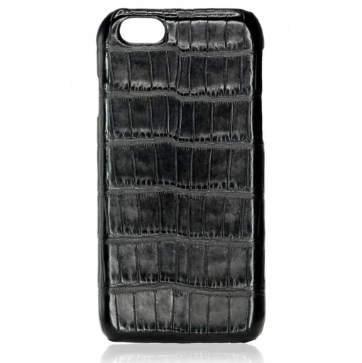 2 ME Style - Case Croco Black - iPhone 8 Plus / 7 Plus - Leather Cover - Avvenice