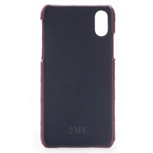 2 ME Style - Case Croco Bordeaux - iPhone X / XS - Crocodile Leather Cover - Avvenice