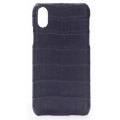 2 ME Style - Case Croco Dark Violet - iPhone X / XS - Crocodile Leather Cover - Avvenice