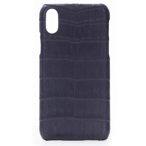 2 ME Style - Case Croco Dark Violet - iPhone X / XS - Crocodile Leather Cover - Avvenice