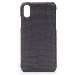 2 ME Style - Case Croco Marron - iPhone X / XS - Crocodile Leather Cover - Avvenice
