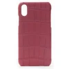 2 ME Style - Case Croco Rouge Vif - iPhone X / XS - Crocodile Leather Cover - Avvenice