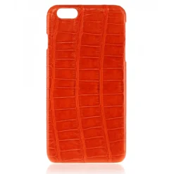 2 ME Style - Case Croco Tangerine - iPhone 8 Plus / 7 Plus - Leather Cover - Avvenice