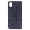2 ME Style - Case Fingers Croco Black / Black - iPhone XR - Crocodile Leather Cover - Avvenice