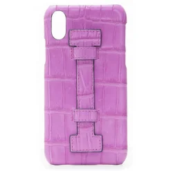 2 ME Style - Case Fingers Croco Fucsia / Fucsia - iPhone XR - Crocodile Leather Cover - Avvenice