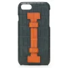 2 ME Style - Case Fingers Croco Green / Orange - iPhone 8 / 7 - Crocodile Leather Cover - Avvenice