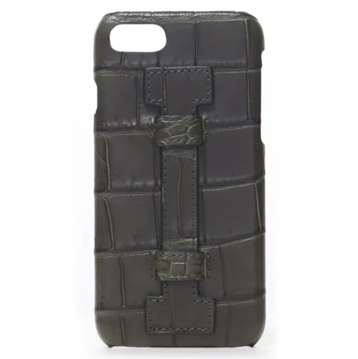 2 ME Style - Case Fingers Croco Green / Green - iPhone 8 Plus / 7 Plus - Crocodile Leather Cover - Avvenice