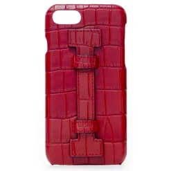 2 ME Style - Case Fingers Croco Red / Red - iPhone 8 Plus / 7 Plus - Crocodile Leather Cover - Avvenice