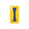 2 ME Style - Case Fingers Leather Yellow / Blue - iPhone XS Max - Leather Cover - Avvenice