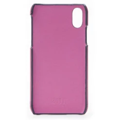2 ME Style - Case Fingers Leather Fucsia / Croco Purple - iPhone X / XS - Crocodile Leather Cover - Avvenice