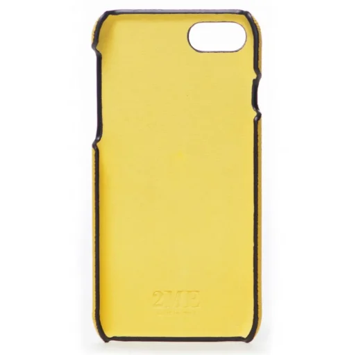 2 ME Style - Case Fingers Leather Yellow / Croco Orange - iPhone 8 Plus / 7 Plus - Crocodile Leather Cover - Avvenice