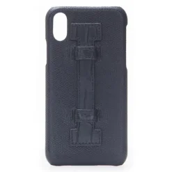 2 ME Style - Case Fingers Leather Black / Croco Black - iPhone XS Max - Crocodile Leather Cover - Avvenice