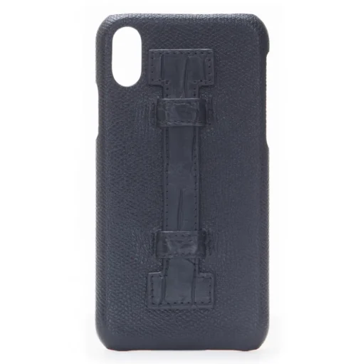 2 ME Style - Case Fingers Leather Black / Croco Black - iPhone XS Max - Crocodile Leather Cover - Avvenice