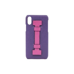 2 ME Style - Case Fingers Leather Purple / Fucsia - iPhone XS Max - Leather Cover - Avvenice