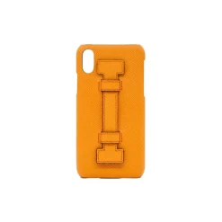 2 ME Style - Case Fingers Leather Orange - iPhone XS Max - Leather Cover - Avvenice
