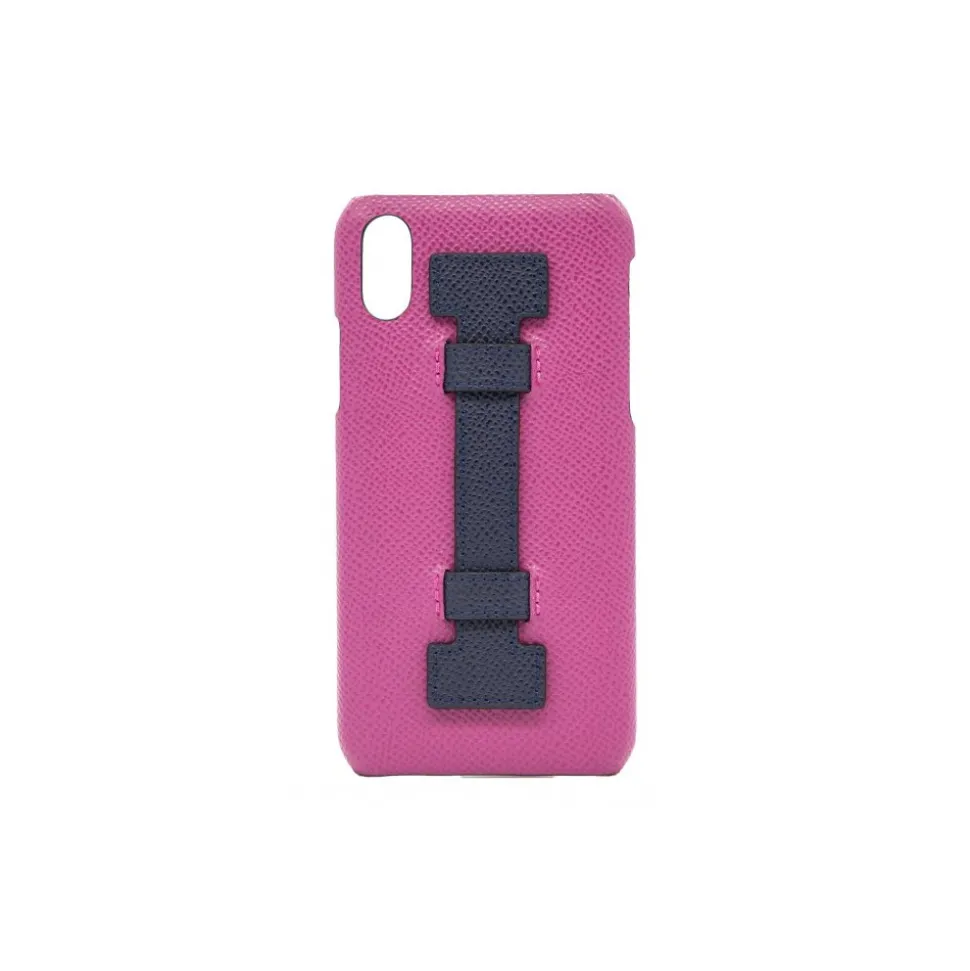 2 ME Style - Case Fingers Leather Fucsia / Purple - iPhone X / XS - Leather Cover - Avvenice