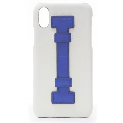 2 ME Style - Case Fingers Leather White / Croco Blue - iPhone XS Max - Crocodile Leather Cover - Avvenice