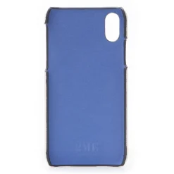 2 ME Style - Case Fingers Leather White / Croco Blue - iPhone XS Max - Crocodile Leather Cover - Avvenice