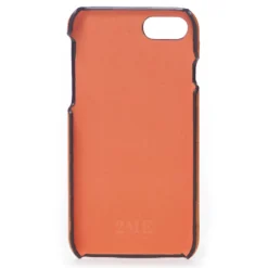 2 ME Style - Case Fingers Leather Orange / Croco Green - iPhone 8 / 7 - Crocodile Leather Cover - Avvenice