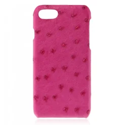 2 ME Style - Case Ostrich Cyclamen - iPhone 8 / 7 - Leather Cover - Avvenice