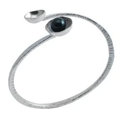 Ab Ove - Bracelet Contrariè in Silver with Pearl - Venus Collection - Handcrafted Bracelet - High Quality Luxury - Avvenice