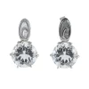 Ab Ove - Earrings in Silver with Rock Crystal Stone ct 20 - Iris Collection - Handcrafted Earrings - High Quality Luxury - Avvenice
