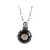 Ab Ove - Pendant in Silver with with Fumè Quartz Stone ct 20 - Iris Collection - Handcrafted Necklace - High Quality Luxury - Avvenice