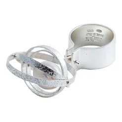 Ab Ove - Ring in Silver with River Baroque Pearl - Kinetic Collection - Handcrafted Ring - High Quality Luxury - Avvenice