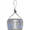 Aleksandra Badura - Camera Bag - Python & Calfskin Mini Bag - Grey & Sky - Luxury High Quality Leather Bag - Avvenice