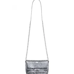 Aleksandra Badura - Candy Bag Mini - Python Shoulder Bag - Silver - Luxury High Quality Leather Bag - Avvenice