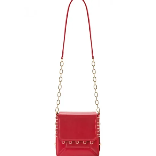 Aleksandra Badura - Candy Bag - Calfskin Shoulder Bag - Red Gold - Luxury High Quality Leather Bag - Avvenice