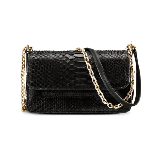 Aleksandra Badura - Candy Bag Mini - Python Shoulder Bag - Onyx - Luxury High Quality Leather Bag - Avvenice