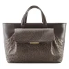 Aleksandra Badura - Cherie Bag - Ostrich & Calfskin Tote Bag - Chocolate - Luxury High Quality Leather Bag - Avvenice