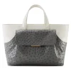 Aleksandra Badura - Cherie Bag - Ostrich & Calfskin Tote Bag - Midnight Blue - Luxury High Quality Leather Bag - Avvenice