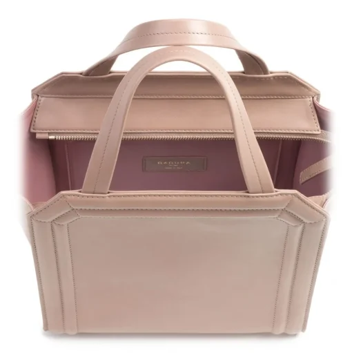 Aleksandra Badura - Clio Mini Bag - Calfskin Shopper Bag - Blush - Luxury High Quality Leather Bag - Avvenice