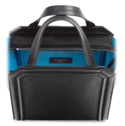Aleksandra Badura - Clio Mini Bag - Goatskin Shopper Bag - Onyx - Luxury High Quality Leather Bag - Avvenice