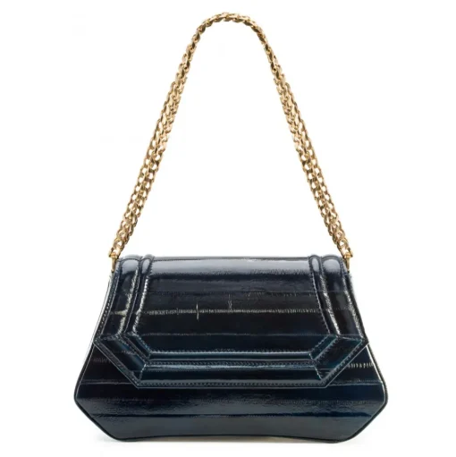 Aleksandra Badura - Etoile Bag - Eel Shoulder Bag - Midnight Blue - Luxury High Quality Leather Bag - Avvenice