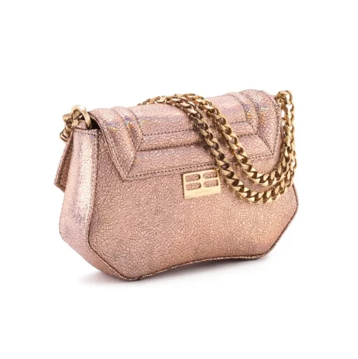 Aleksandra Badura - Etoile Mini Bag - Crackle Calfskin Shoulder Bag - Blush - Luxury High Quality Leather Bag - Avvenice