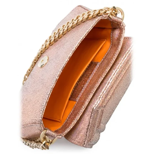 Aleksandra Badura - Etoile Mini Bag - Crackle Calfskin Shoulder Bag - Blush - Luxury High Quality Leather Bag - Avvenice