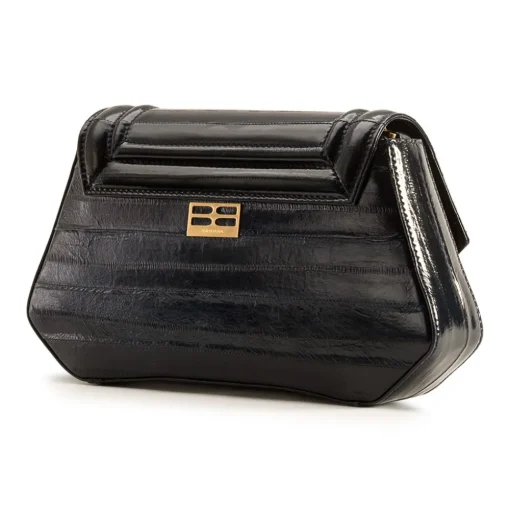 Aleksandra Badura - Etoile Bag - Eel Shoulder Bag - Carbon Black - Luxury High Quality Leather Bag - Avvenice