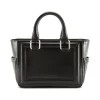 Aleksandra Badura - Ladylike Mini Bag - Goatskin Top-Handle Tote Bag - Carbon Black - Luxury High Quality Leather Bag - Avvenice