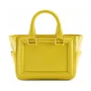 Aleksandra Badura - Ladylike Mini Bag - Calfskin & Python Top-Handle Tote Bag - Lemon - Luxury High Quality Leather Bag - Avvenice