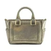 Aleksandra Badura - Ladylike Mini Bag - Calfskin Crackle Top-Handle Tote Bag - Olive - Luxury High Quality Leather Bag - Avvenice