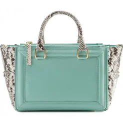 Aleksandra Badura - Ladylike Bag - Calfskin Top-Handle Tote Bag - White Ice - Luxury High Quality Leather Bag - Avvenice