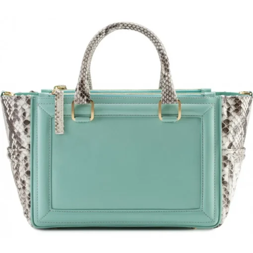 Aleksandra Badura - Ladylike Bag - Calfskin Top-Handle Tote Bag - White Ice - Luxury High Quality Leather Bag - Avvenice