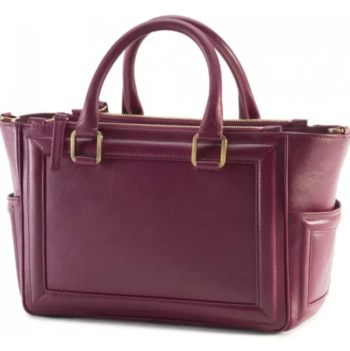 Aleksandra Badura - Ladylike Bag - Calfskin Top-Handle Tote Bag - Raspberry - Luxury High Quality Leather Bag - Avvenice