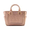 Aleksandra Badura - Ladylike Mini Bag - Calfskin Crackle Top-Handle Tote Bag - Blush - Luxury High Quality Leather Bag - Avvenice
